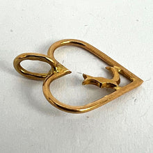 Load image into Gallery viewer, French 18K Yellow Gold Love Heart Initial L Charm Pendant