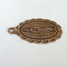 Load image into Gallery viewer, French Virgin Mary Notre Dame de Lourdes 18K Rose Gold Charm Pendant