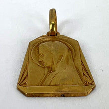 Load image into Gallery viewer, French Virgin Mary 18K Yellow Gold Medal Pendant