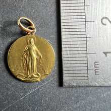 Load image into Gallery viewer, French Rasumny Virgin Mary Miraculous Medal 18K Yellow Gold Charm Medal Pendant