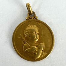 Load image into Gallery viewer, French Becker Lamb of God Jesus Child 18K Yellow Gold Medal Pendant
