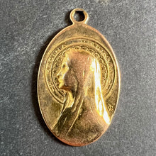 Load image into Gallery viewer, French Virgin Mary Regina Virginium 18K Yellow Gold Medal Pendant
