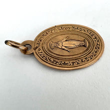 Load image into Gallery viewer, French Virgin Mary First Communion 18K Rose Gold Medal Charm Pendant