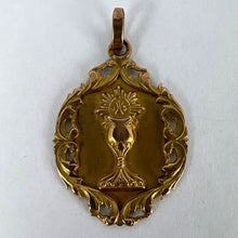Load image into Gallery viewer, French First Communion Chalice IHS 18K Yellow Rose Gold Charm Pendant