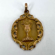 Load image into Gallery viewer, French First Communion Chalice IHS 18K Yellow Rose Gold Charm Pendant