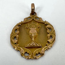 Load image into Gallery viewer, French First Communion Chalice IHS 18K Yellow Rose Gold Charm Pendant