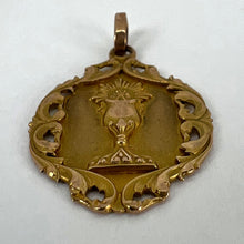 Load image into Gallery viewer, French First Communion Chalice IHS 18K Yellow Rose Gold Charm Pendant