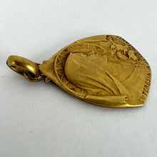 Load image into Gallery viewer, Vintage St Therese Saint Medal Gold Plated Charm Pendant