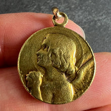 Load image into Gallery viewer, Antique French Holy Angel 18K Yellow Gold Religious Pendant Medal