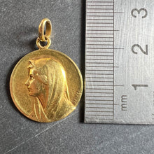 Load image into Gallery viewer, French Becker Virgin Mary 18K Yellow Gold Charm Pendant Religious Medal