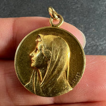 Load image into Gallery viewer, French Becker Virgin Mary 18K Yellow Gold Charm Pendant Religious Medal