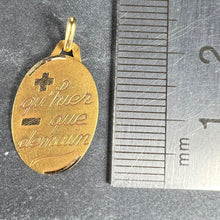Load image into Gallery viewer, French Augis Plus Qu’Hier Oval 18K Yellow Gold Love Charm Pendant