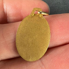 Load image into Gallery viewer, French Augis Plus Qu’Hier Oval 18K Yellow Gold Love Charm Pendant