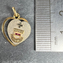 Load image into Gallery viewer, Augis French Plus Qu’Hier Heart Ruby 18K Yellow White Gold Love Charm Pendant