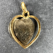 Load image into Gallery viewer, Augis French Plus Qu’Hier Heart Ruby 18K Yellow White Gold Love Charm Pendant