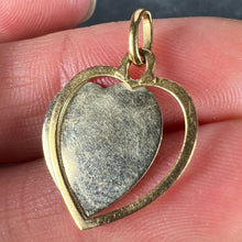 Load image into Gallery viewer, Augis French Plus Qu’Hier Heart Ruby 18K Yellow White Gold Love Charm Pendant