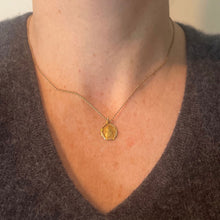 Load image into Gallery viewer, French 18K Yellow Gold St Therese Religious Saint Medal Pendant Charm