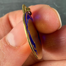 Load image into Gallery viewer, French Dropsy Virgin Mary Plique A Jour Enamel 18K Yellow Gold Pendant Medal