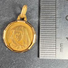 Load image into Gallery viewer, French Virgin Mary 18K Yellow Gold Medal Charm Pendant