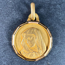 Load image into Gallery viewer, French Virgin Mary 18K Yellow Gold Medal Charm Pendant
