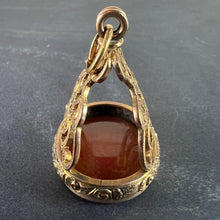 Load image into Gallery viewer, Large Antique Victorian Carnelian 9K Yellow Gold Charm Pendant Fob Seal