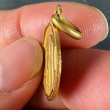 Load image into Gallery viewer, French Virgin Mary 18K Yellow Gold Medal Charm Pendant