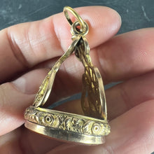 Load image into Gallery viewer, Large Antique Victorian Carnelian 9K Yellow Gold Charm Pendant Fob Seal