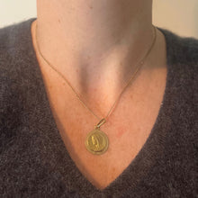 Load image into Gallery viewer, French Virgin Mary 18K Yellow Gold Pendant Charm Medal