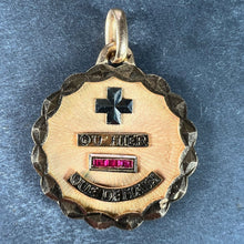 Load image into Gallery viewer, Augis French More Than Yesterday Ruby 18K Yellow White Gold Love Charm Pendant