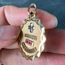 Load image into Gallery viewer, Augis French More Than Yesterday Ruby 18K Yellow White Gold Love Charm Pendant