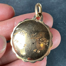 Load image into Gallery viewer, Augis French More Than Yesterday Ruby 18K Yellow White Gold Love Charm Pendant