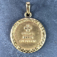 Load image into Gallery viewer, Augis French Plus Qu’Hier More Than Yesterday 18K Yellow Gold Love Medal Pendant