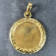 Load image into Gallery viewer, Augis French Plus Qu’Hier More Than Yesterday 18K Yellow Gold Love Medal Pendant