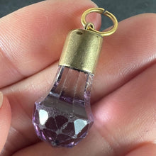Load image into Gallery viewer, Antique 18K Yellow Gold Amethyst Fob Charm Pendant