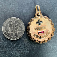 Load image into Gallery viewer, Augis French More Than Yesterday Ruby 18K Rose White Gold Love Charm Pendant