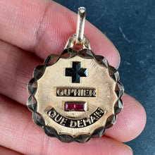 Load image into Gallery viewer, Augis French More Than Yesterday Ruby 18K Rose White Gold Love Charm Pendant