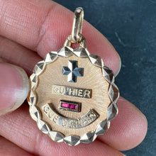 Load image into Gallery viewer, Augis French More Than Yesterday Ruby 18K Rose White Gold Love Charm Pendant