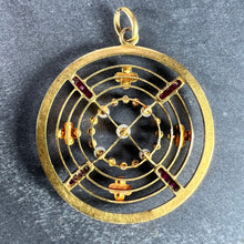 Load image into Gallery viewer, Edwardian Target Diamond Pearl Ruby 18K Yellow Gold Pendant