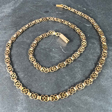 Load image into Gallery viewer, French 18K Rose Gold Fancy Link Chain Necklace