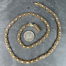 Load image into Gallery viewer, French 18K Rose Gold Fancy Link Chain Necklace