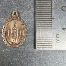 Load image into Gallery viewer, French Virgin Mary Notre Dame de Lourdes 18K Rose Gold Charm Pendant