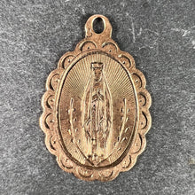 Load image into Gallery viewer, French Virgin Mary Notre Dame de Lourdes 18K Rose Gold Charm Pendant