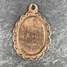 Load image into Gallery viewer, French Virgin Mary Notre Dame de Lourdes 18K Rose Gold Charm Pendant