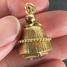 Load image into Gallery viewer, Vintage 18 Karat Yellow Gold Amethyst Barrel Charm Pendant