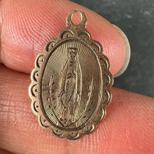 Load image into Gallery viewer, French Virgin Mary Notre Dame de Lourdes 18K Rose Gold Charm Pendant