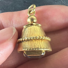 Load image into Gallery viewer, Vintage 18 Karat Yellow Gold Amethyst Barrel Charm Pendant