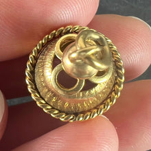 Load image into Gallery viewer, Vintage 18 Karat Yellow Gold Amethyst Barrel Charm Pendant