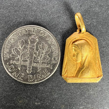 Load image into Gallery viewer, French Virgin Mary 18K Yellow Gold Medal Pendant