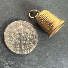 Load image into Gallery viewer, Vintage Cropp and Farr Thimble 9K Yellow Gold Charm Pendant