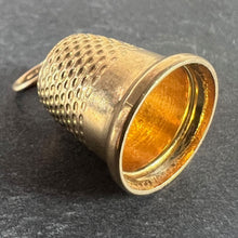 Load image into Gallery viewer, Vintage Cropp and Farr Thimble 9K Yellow Gold Charm Pendant